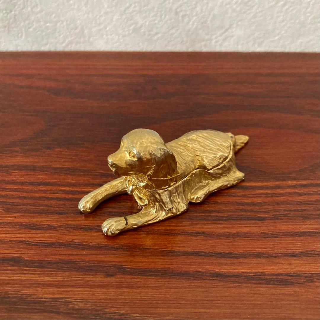 金の犬　ジュエリーケース　小物入れ　ドイツ　ヴィンテージ