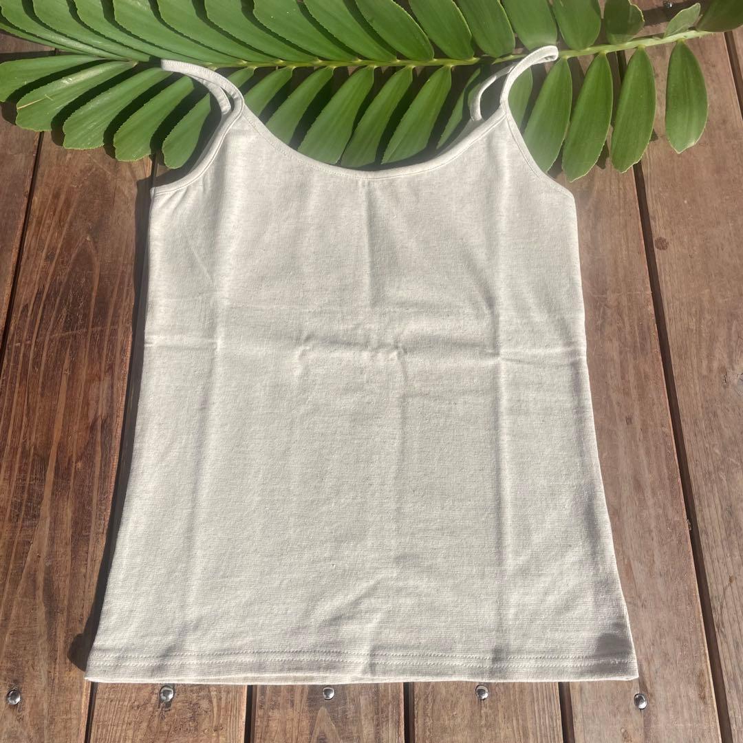 【専用出品】ヘンプコットン　カップイン キャミソール　L 　【藍染】【生成り】