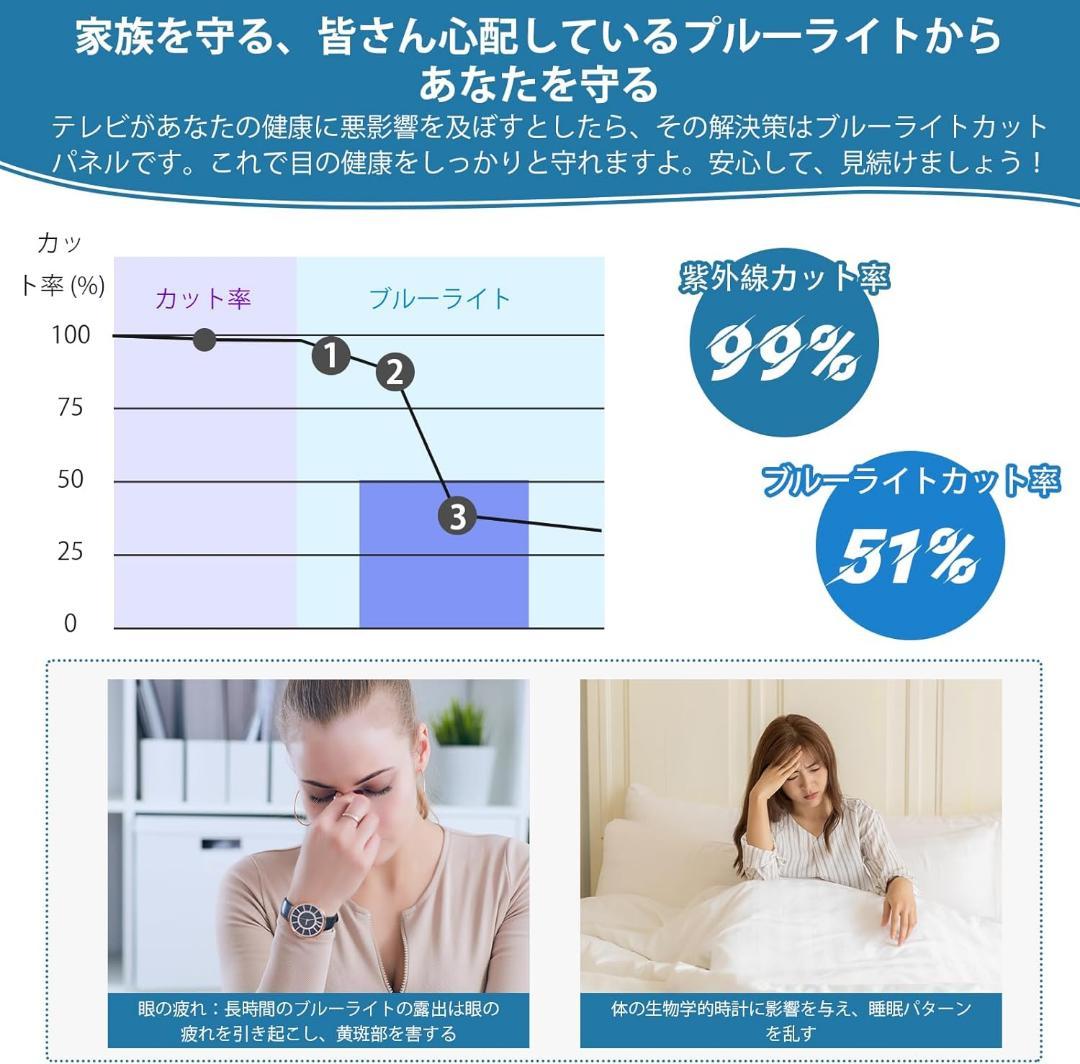 液晶テレビ保護パネル 55インチ テレビカバー アクリル製 液晶TV 保護