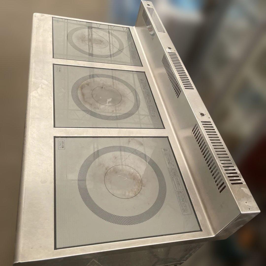 ジャンク品　ホシザキ HIH-555T12E 業務用 3口 IH コンロ