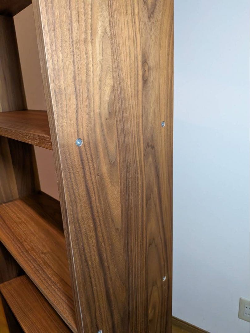 ■送料込■無印良品 スタッキングシェルフワイド 5段 ウォールナット棚収納