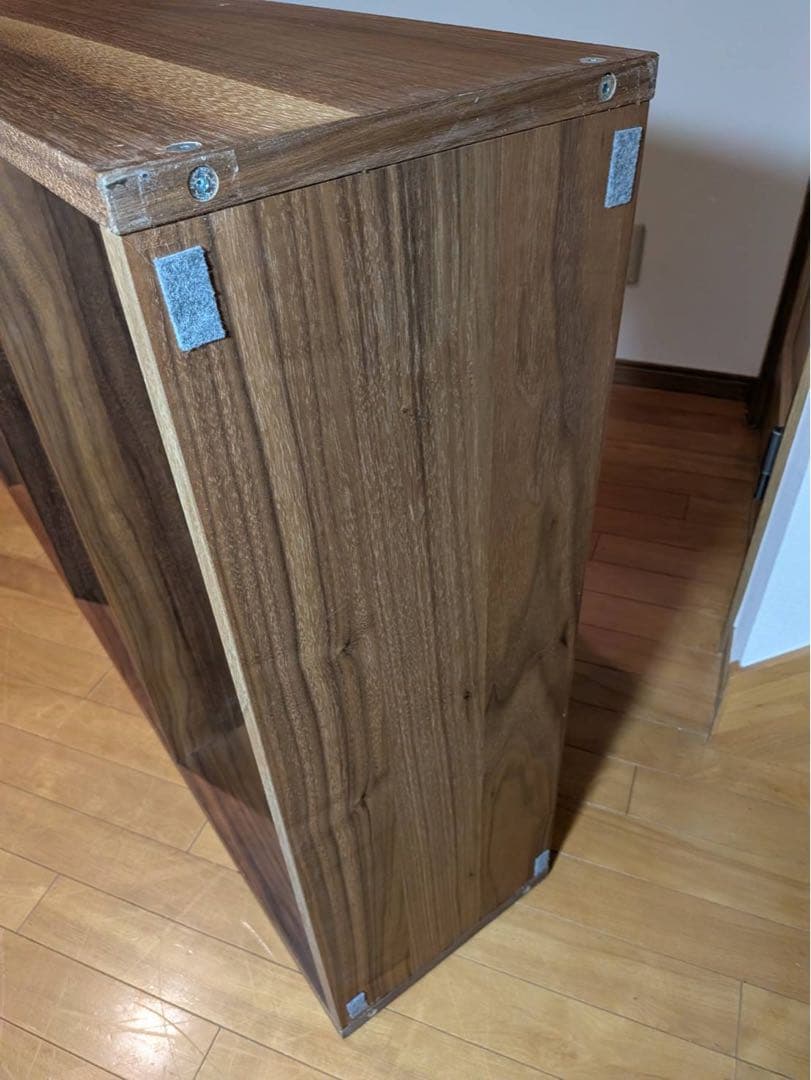 ■送料込■無印良品 スタッキングシェルフワイド 5段 ウォールナット棚収納