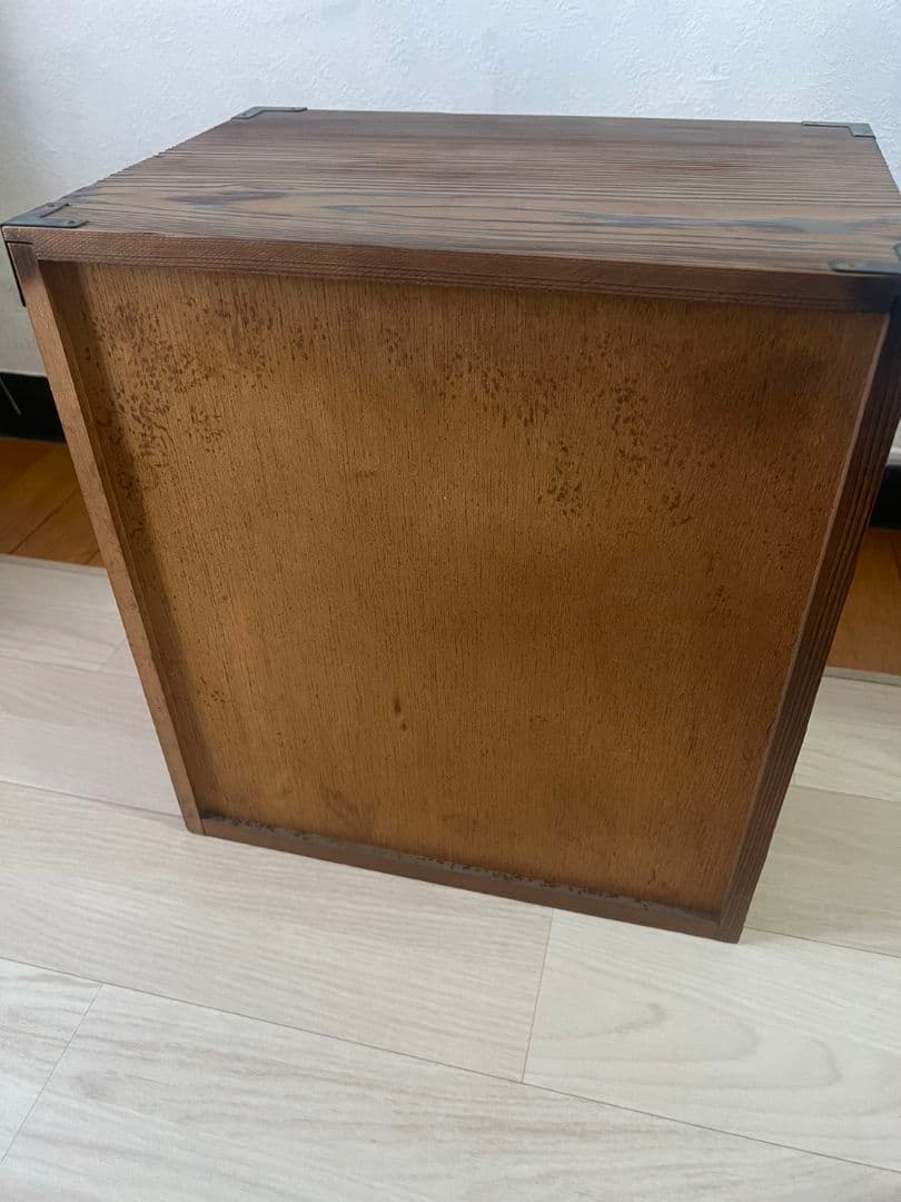 アンティーク　焼杉仕上げの和風ミニ箪笥