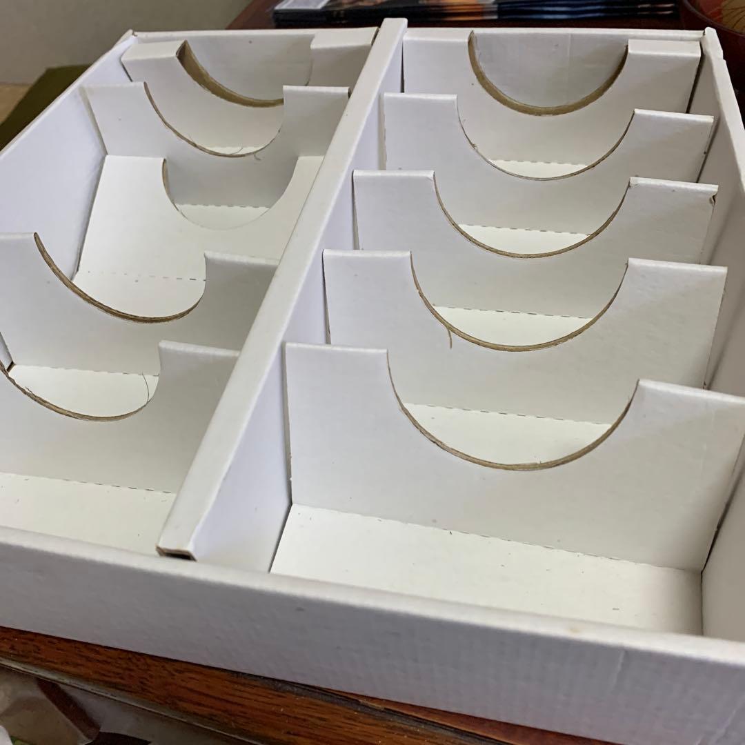 【中古】赤い汁椀 10個セット 扇子と花の模様19-384