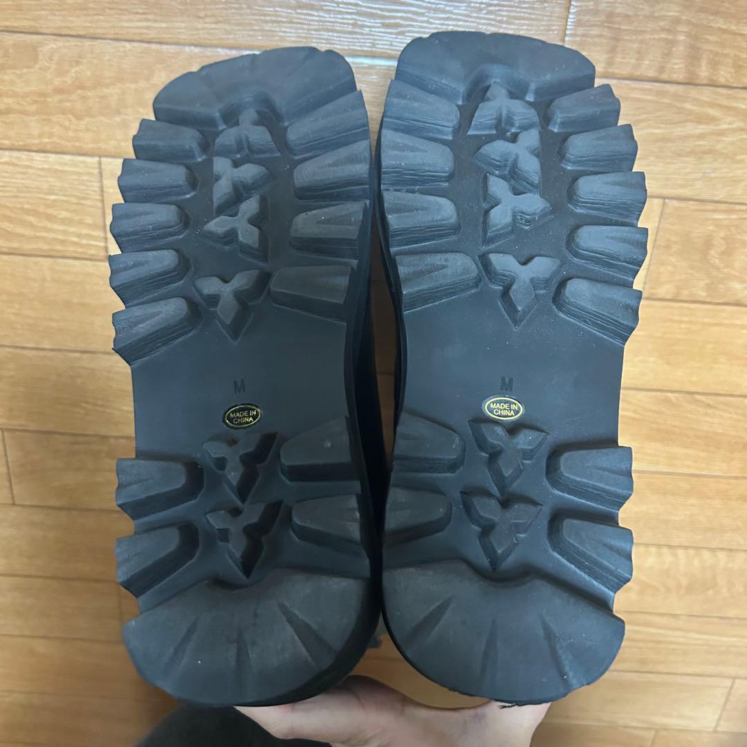 Darich トリプルソールエンジニアブーツ ヒール 厚底 ブーツ ブラック M