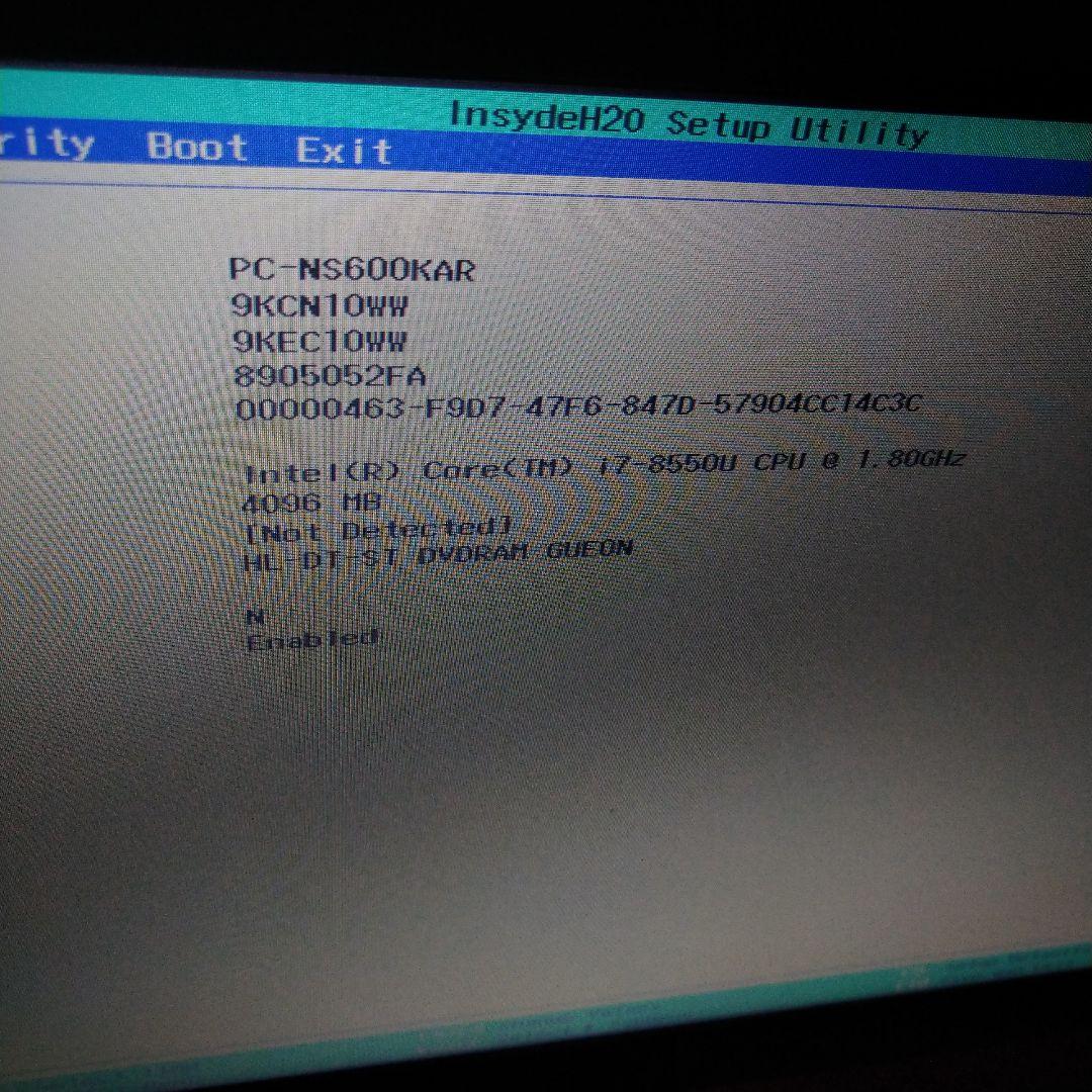 NEC ノートパソコン　PC-NS600KAR