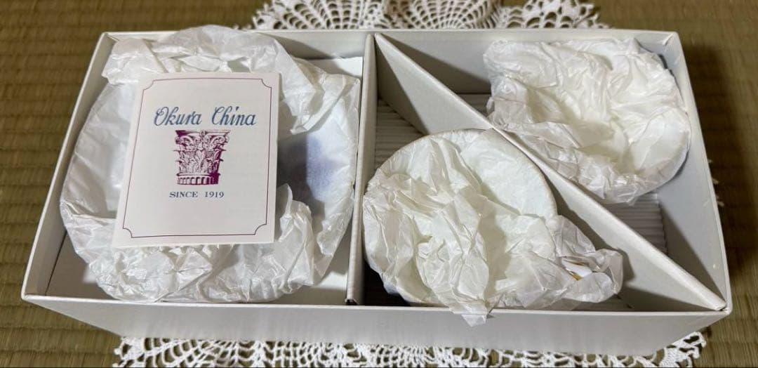 大倉陶園　ブルーローズ　カップ2客&ケーキ皿5枚