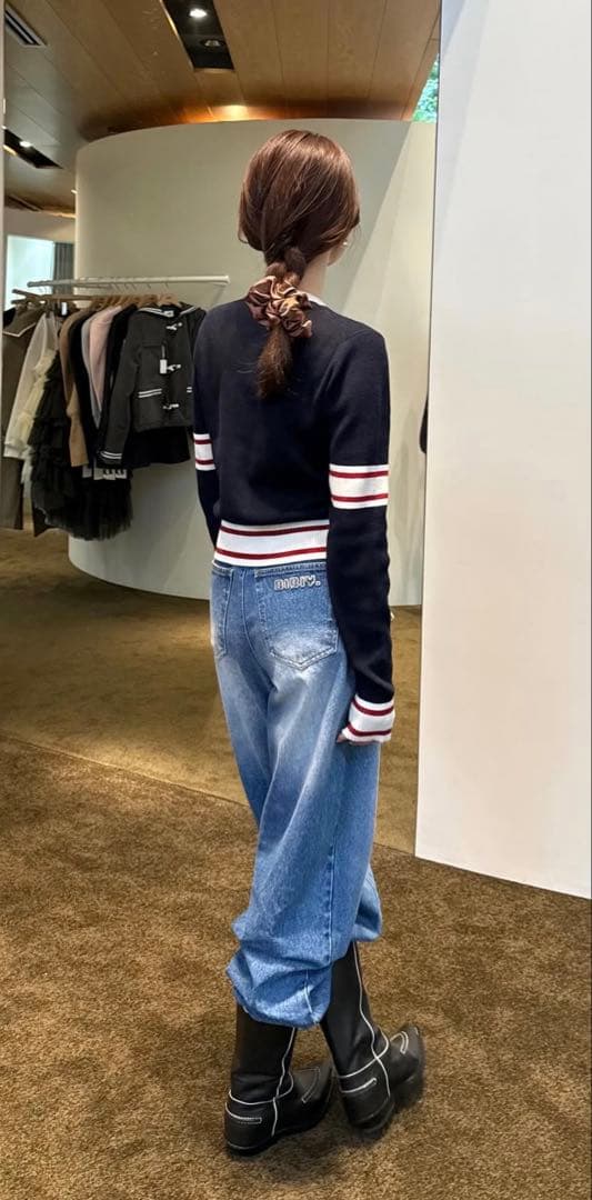 bibiy B. CLUB TIE CARDIGAN ネイビー当日発送