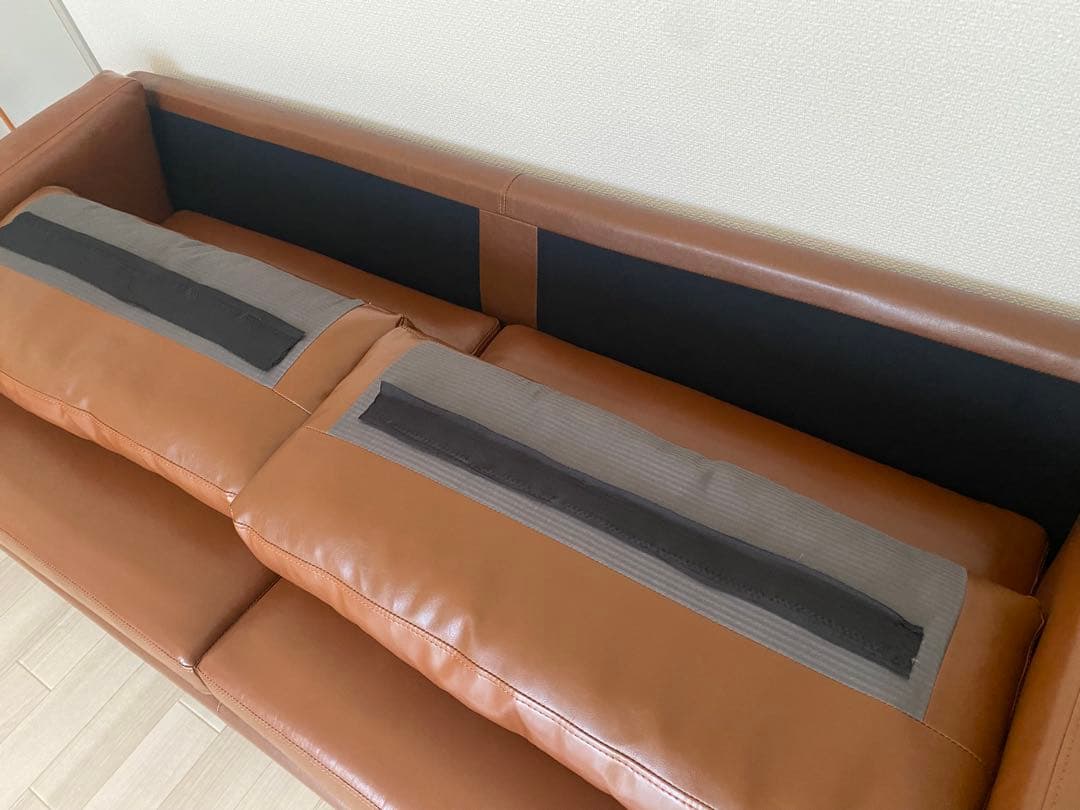 ソファ　3人掛け　合成皮革　フェイクレザー