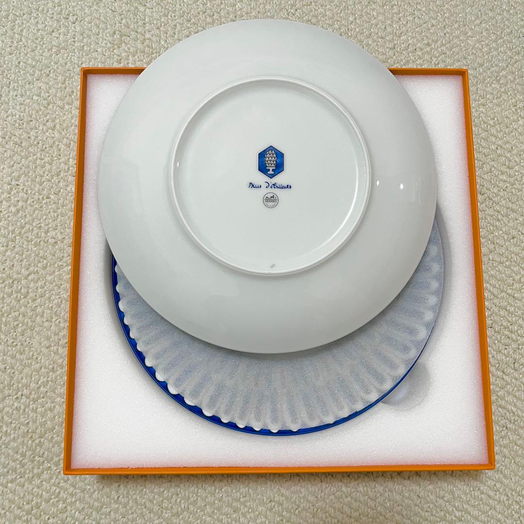 【新品・未使用】エルメス ブルーダイユール デザートプレート 2枚セット