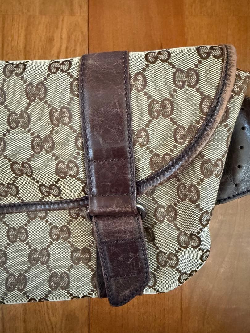 GUCCI グッチ GGキャンバス ボディバッグ ウエストポーチ