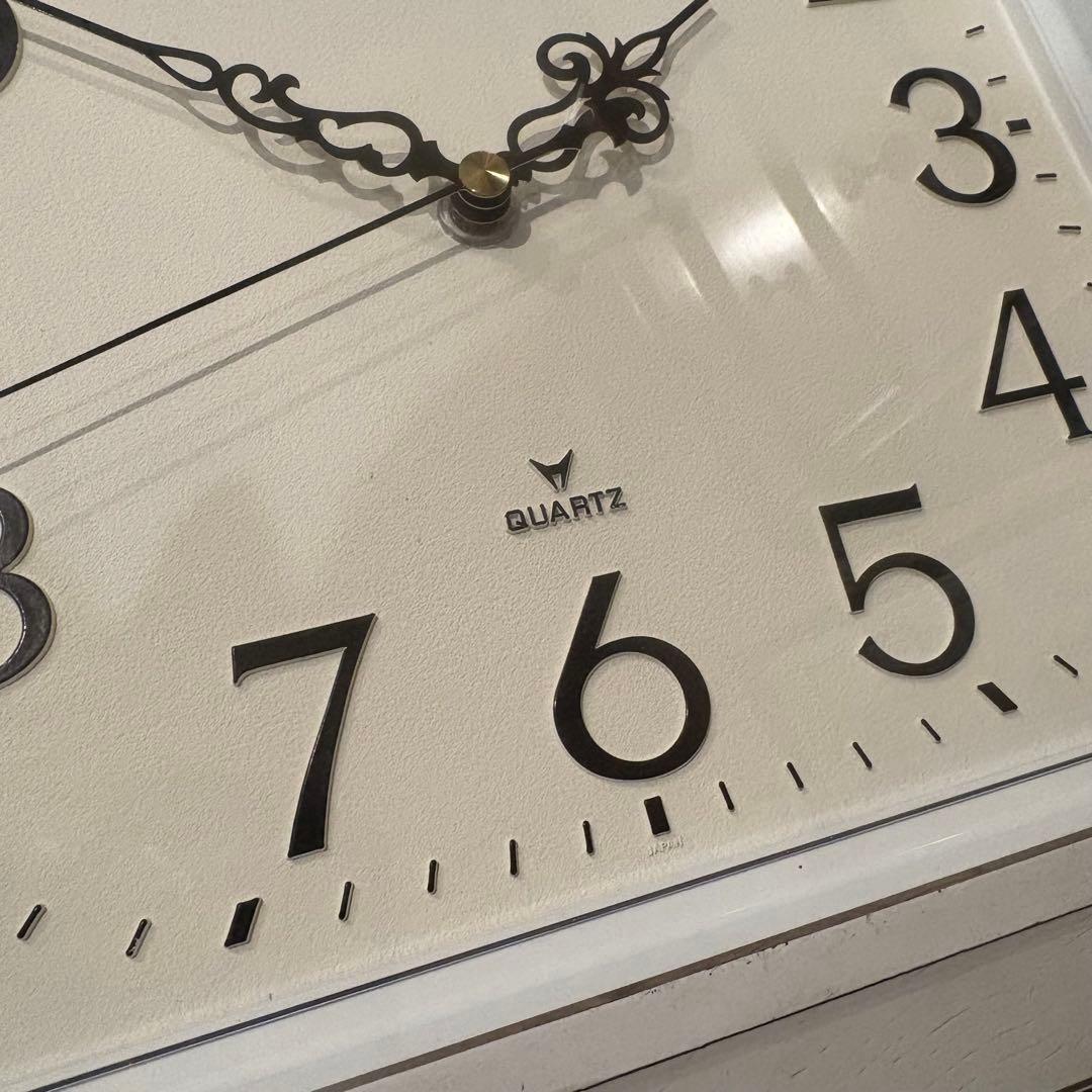 CITIZEN 昭和レトロ　壁掛け時計　ウォールクロック　ホワイトリペイント