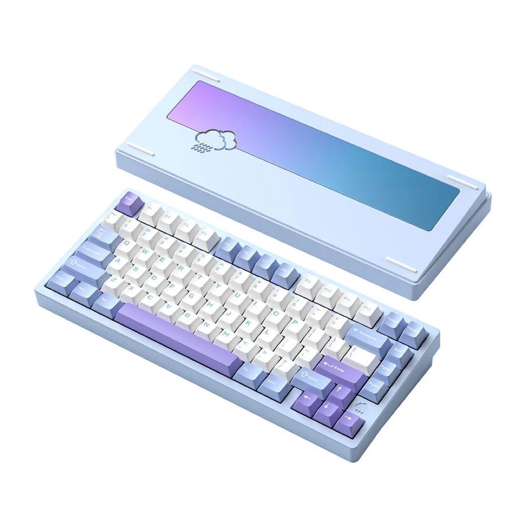 【新品未開封】WOBKEY Rainy75 キーボード RGB Pro ブルー