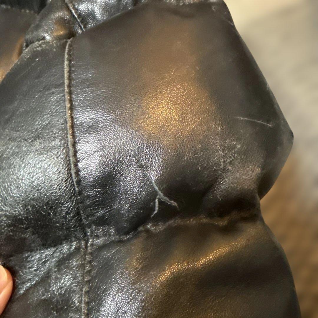 【米国製】schott ダウンジャケット ラムレザー　羊革