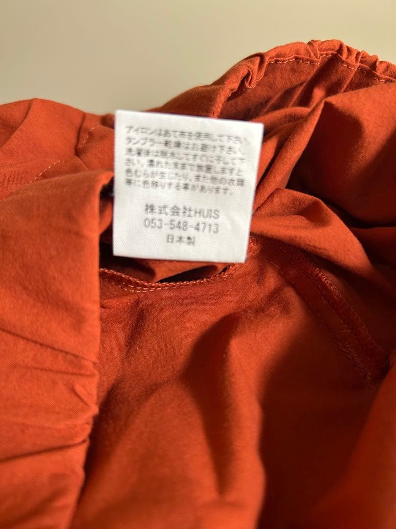遠州織物HUIS. 502 スカートパンツ　テラコッタ　新品タグ付