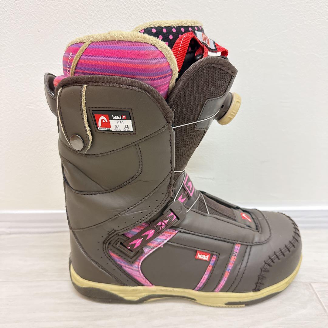 【美品　HEAD】ヘッド ワン ボアスノーボードブーツ ブラウン/ピンク
