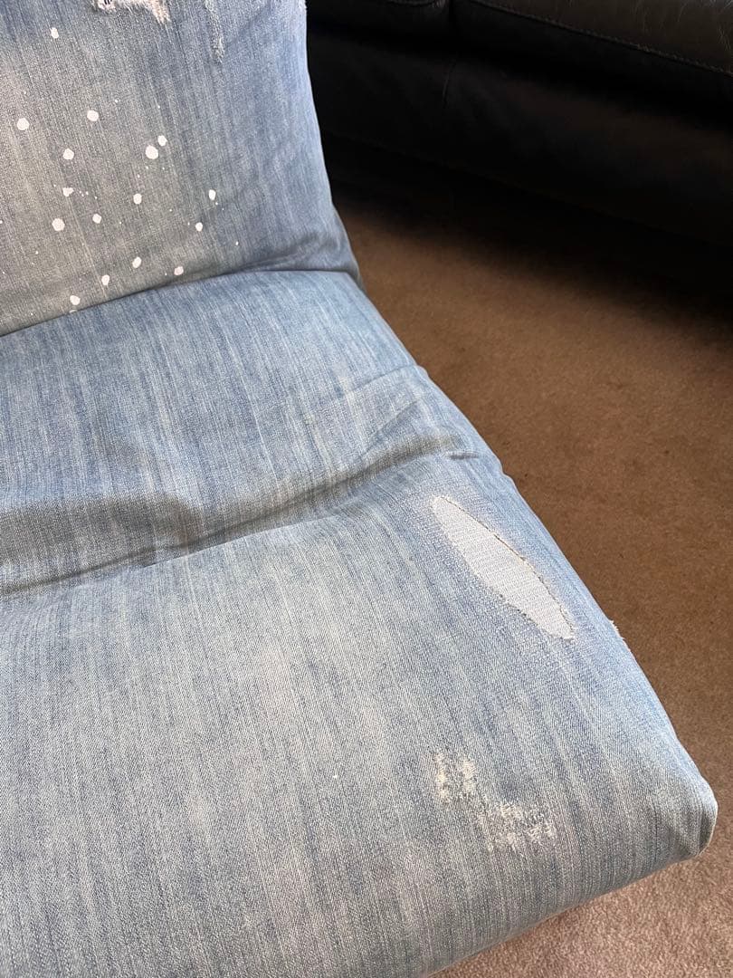 PM　ジャーナルスタンダードファニチャー　1人掛ソファー　デニム　ブルー