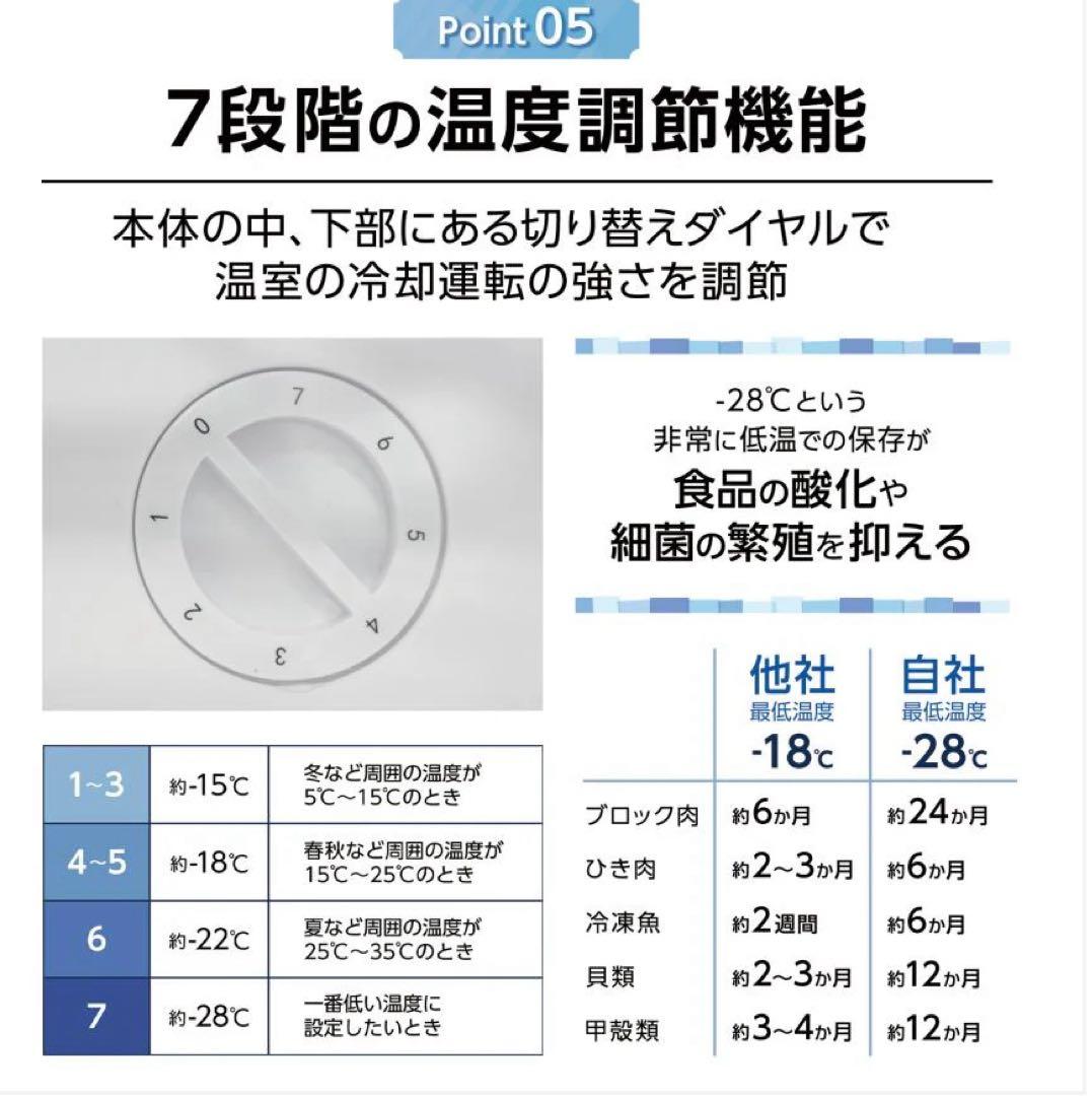 【新品未使用】 今年の夏も暑い省エネタイプ　たっぷりたタイプ　冷凍庫 60L