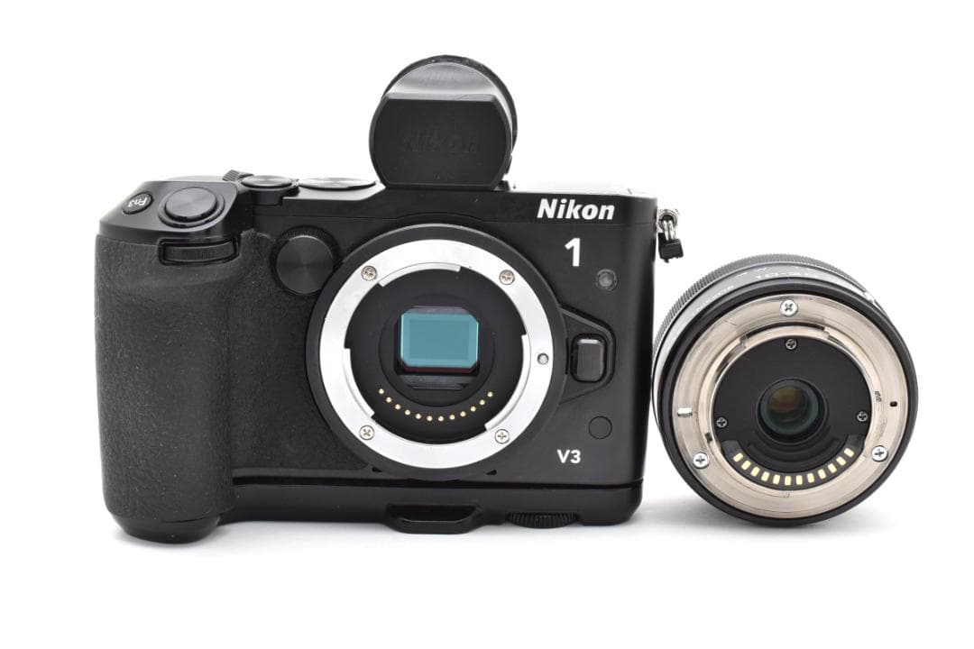 【動作・返品保証】ニコンNikon 1 V3 プレミアキットEVF グリップ付き