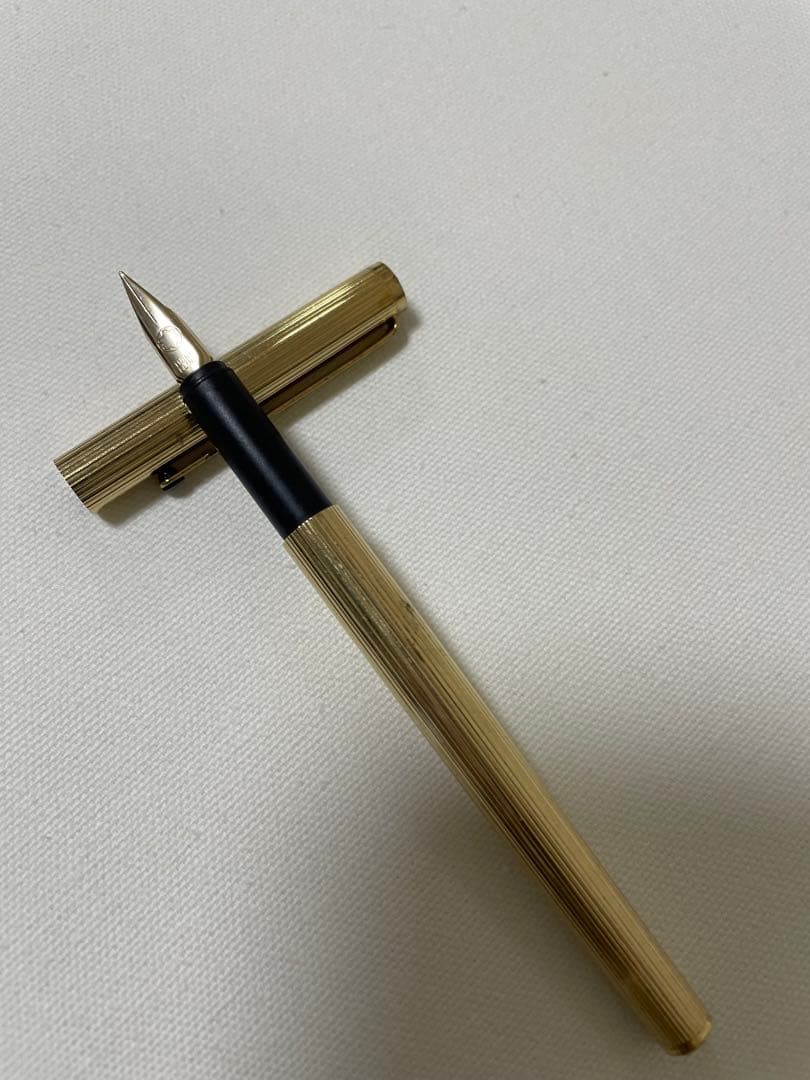 モンブランMONTBLANC 24金張りノブレス万年筆 ゴールドカラー