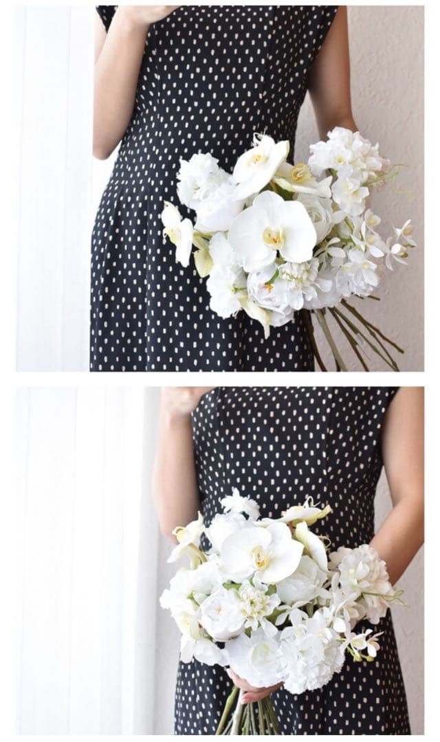 ウェディング　ブーケ　ブライダル　花嫁　ホワイト　オフホワイト　ナチュラル