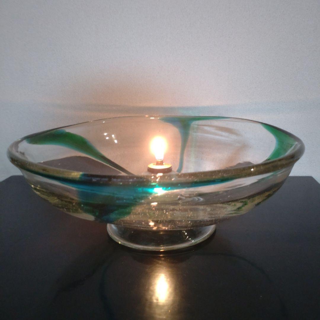 希少・秀逸工芸品!! 倉敷ガラス 小谷眞三 作品　高台大鉢