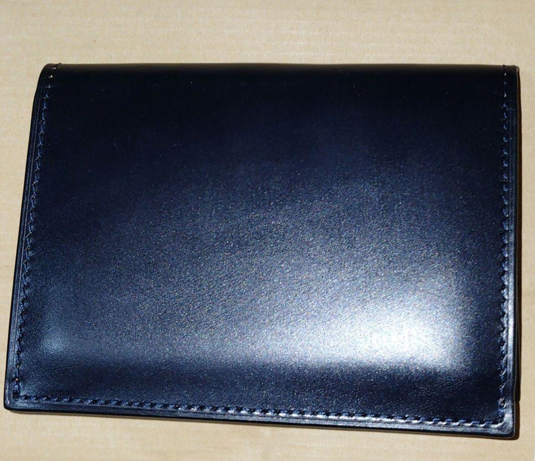 BEAMS ネイビー レザー 名刺入れ