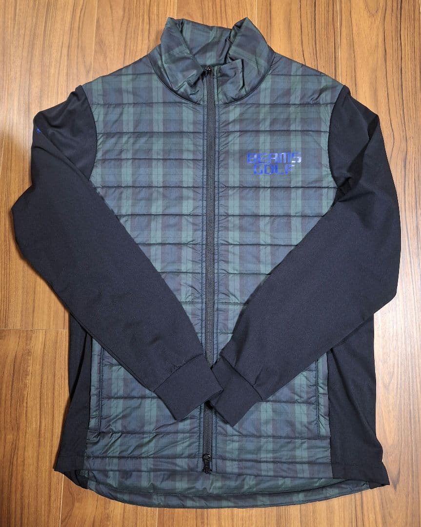 BEAMS GOLF チェック柄 中綿フルジップジャケット