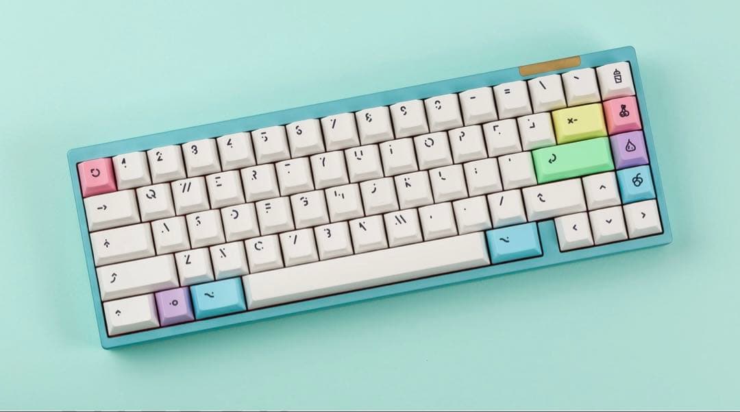PBT Cherry Milkshake キーキャップ セット 自作キーボード