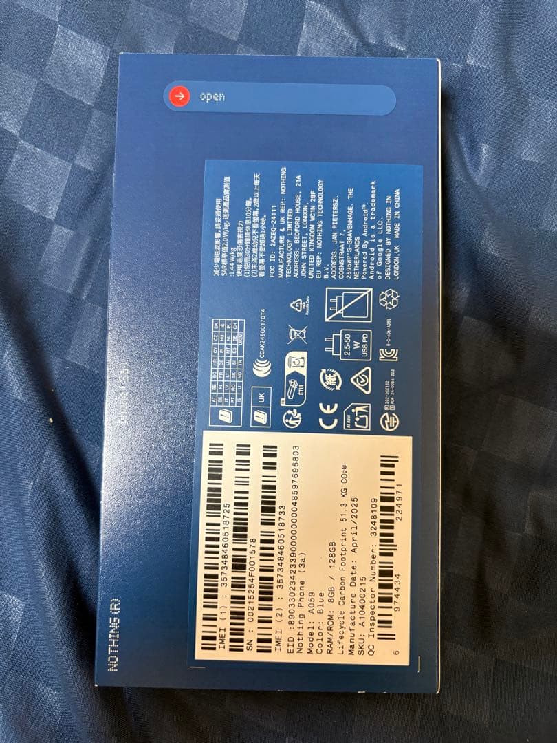 スマートフォン本体 nothing phone 3a 128GB
