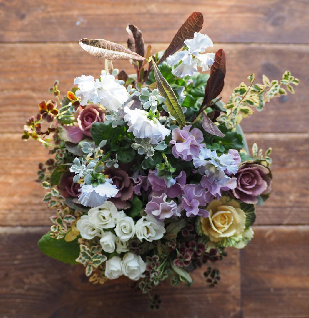 【お値下げ】アンティークシックなアメジストカラー寄せ植え