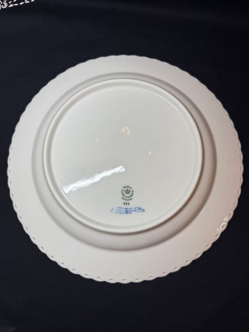 ロイヤルコペンハーゲン ブルーフルーテッド プレート フルレース 25cm 2枚