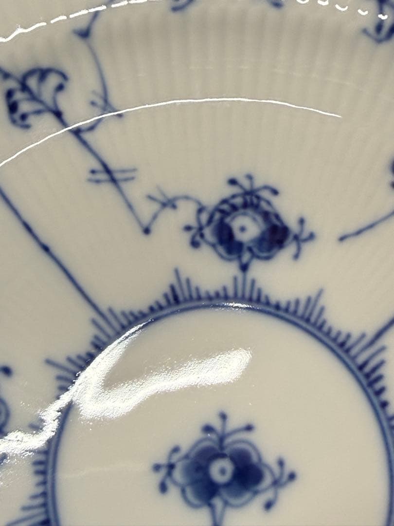 ロイヤルコペンハーゲン ブルーフルーテッド プレート フルレース 25cm 2枚