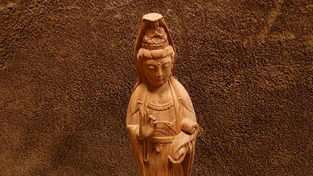 観音　観音様　井波彫刻　井波　仏教美術　仏教　江戸期　一体