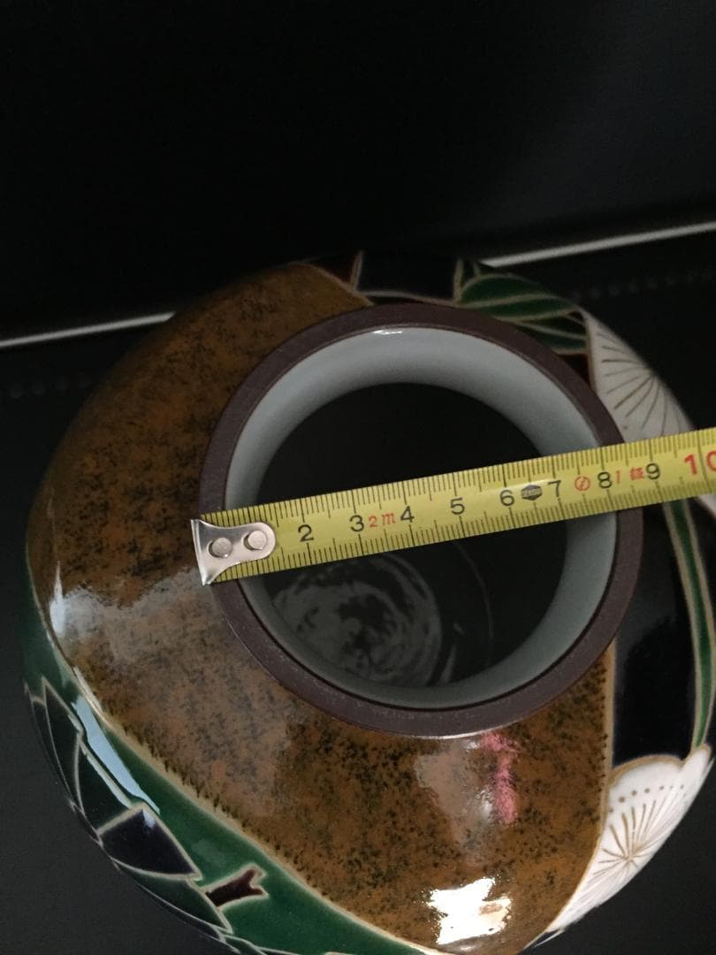 昭和レトロな九谷焼花瓶　新品未使用　年代物