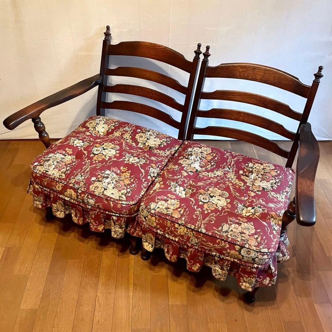 【飛騨産業】\"穂高\" 2人掛けソファ (左肘) ☆背クッション無し