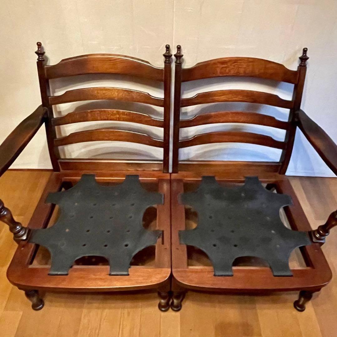 【飛騨産業】\"穂高\" 2人掛けソファ (左肘) ☆背クッション無し