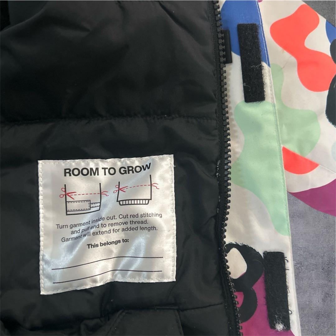 キッズ　BURTON スノーウェア上下セット 130 S 花柄 撥水 防寒