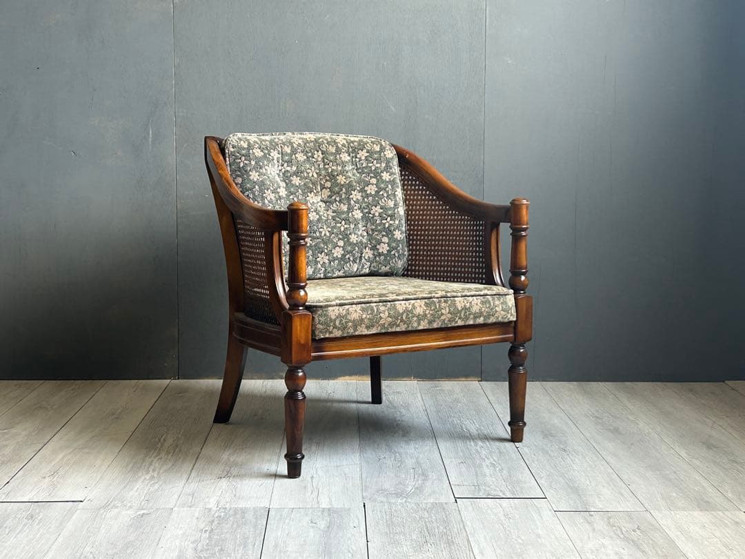 ②karimoku カリモク　1Pソファ　ソファ　コロニアル　洋風　ラタン　nn