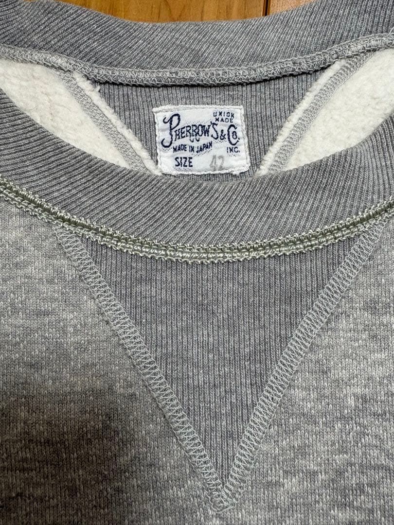 Pherrow's 吊り編みスウェットグレー　サイズ42