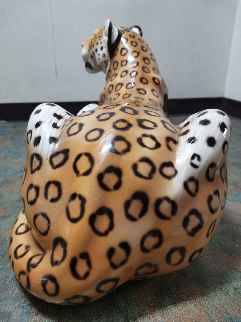 Ceramiche Ronzan イタリア製 ピューマ置物 伏せタイプ