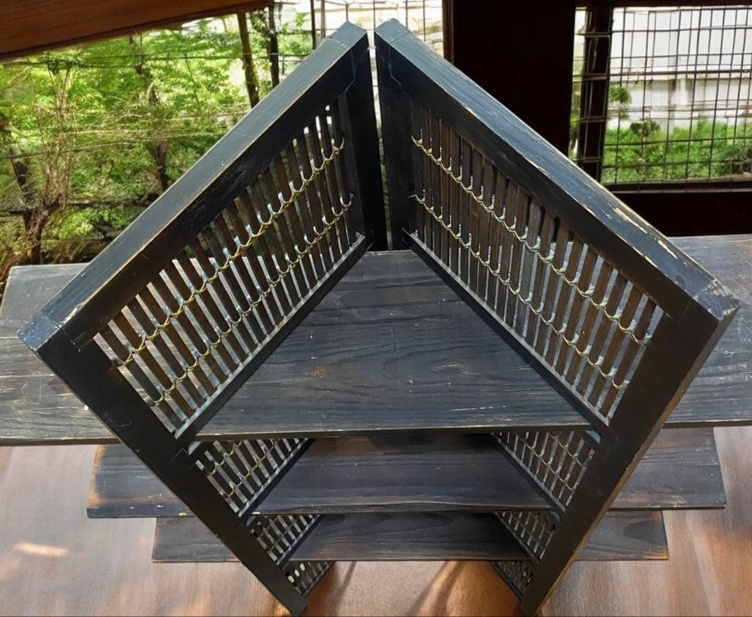 【風歌さま専用】アンティーク★竹の飾り棚　昭和レトロ　和室またはアジアン、