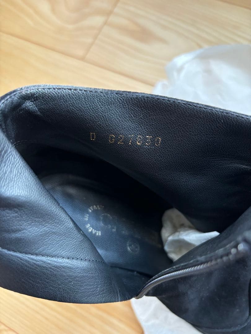 シャネル　スエードブーティ　レザーブーティ　38.5