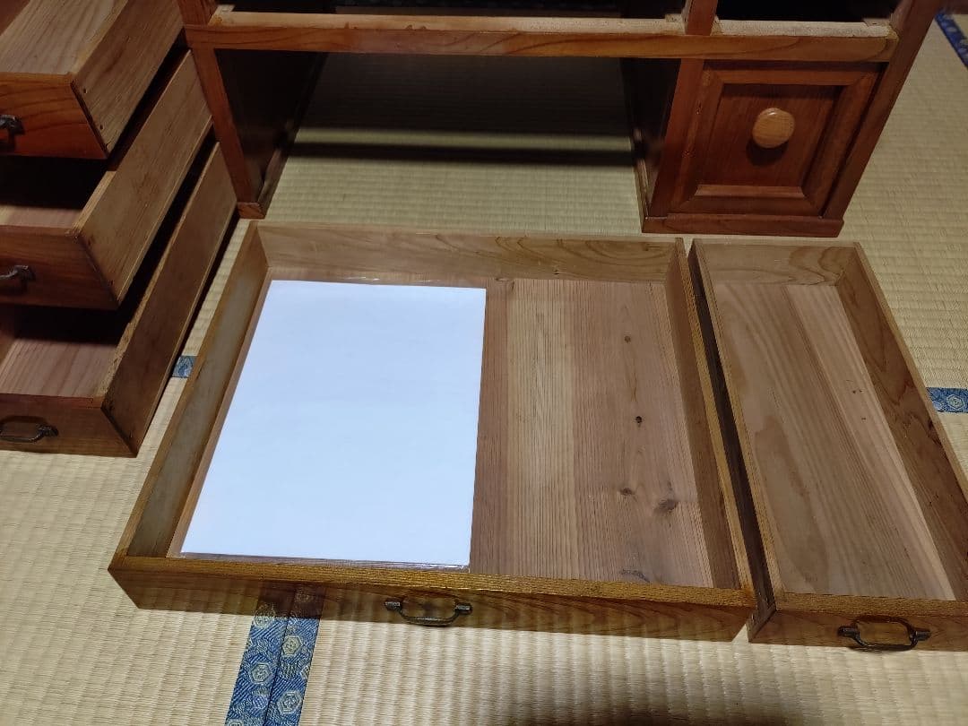 文机 木製 昭和レトロ 引き出し付き