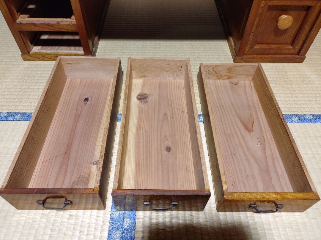 文机 木製 昭和レトロ 引き出し付き