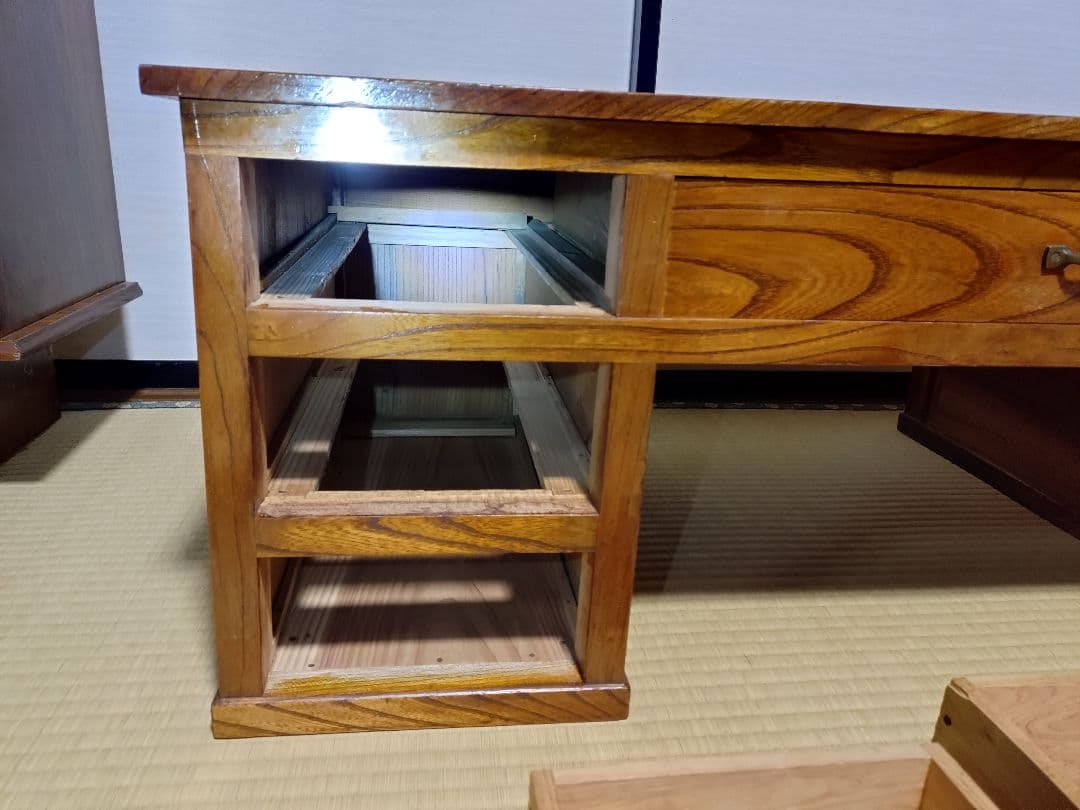 文机 木製 昭和レトロ 引き出し付き