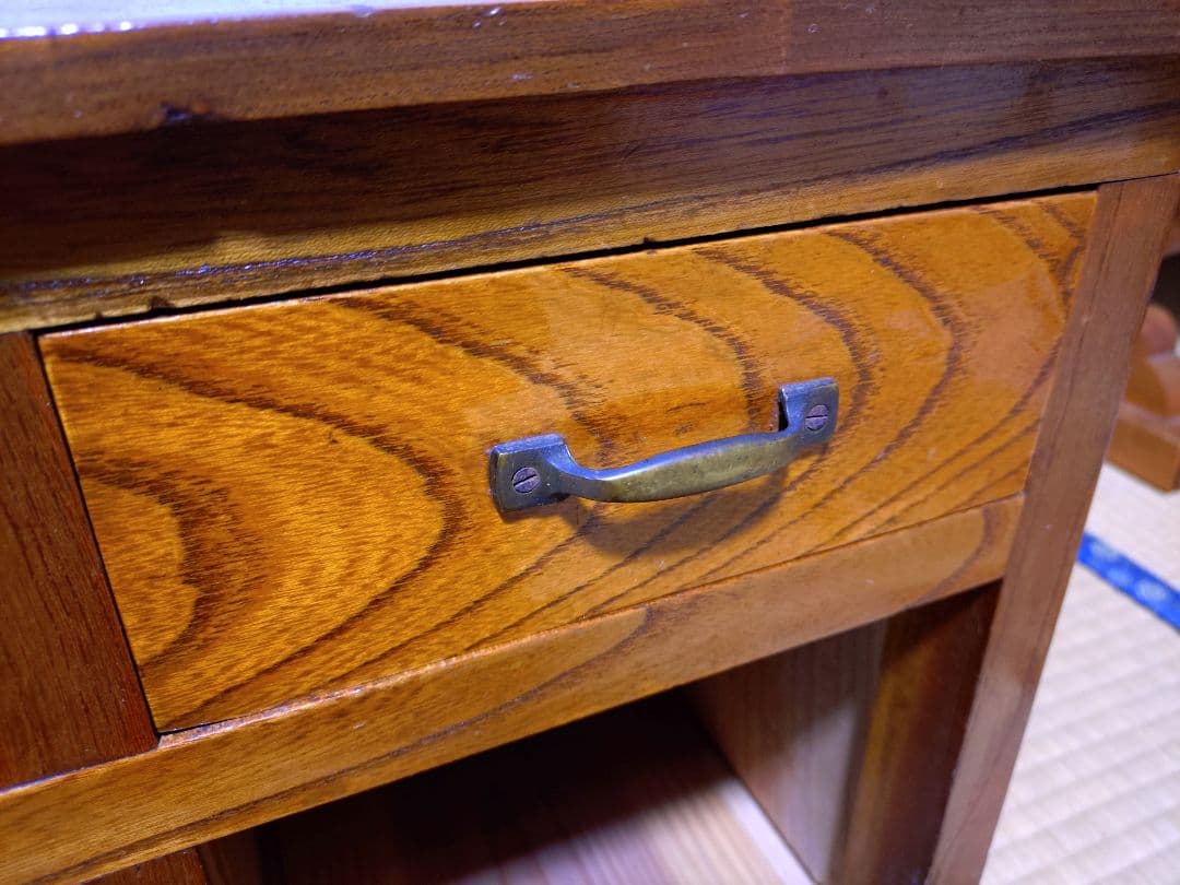 文机 木製 昭和レトロ 引き出し付き