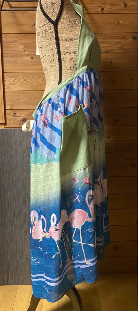 希少 美品 完売 WREAZOO リーズー エプロン ワンピース フラミンゴ