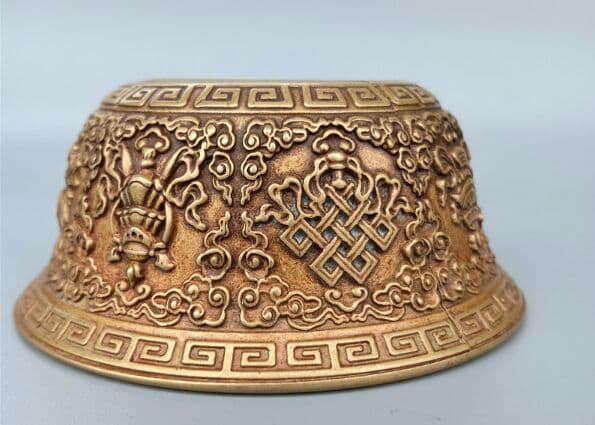 宝縁斎古玩店骨董古玩収蔵擬古黄銅純銅暗八仙器小碗老品老品