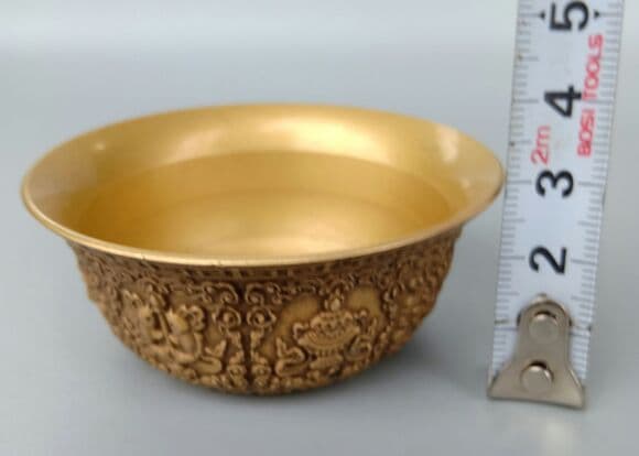 宝縁斎古玩店骨董古玩収蔵擬古黄銅純銅暗八仙器小碗老品老品